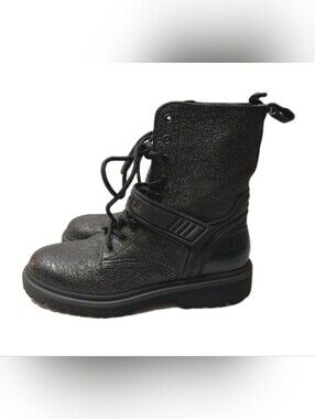 MONCLER Combat Boots Calypso Black women Size US 8 size 38 Italy